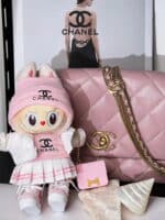 LABUBU Clothes Chanel Pink Pleated Skirt Outift (1)