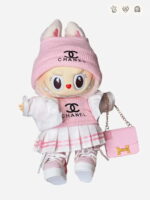 LABUBU Clothes Chanel Pink Pleated Skirt Outift