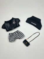 LABUBU Clothes LV and Chanel Black Houndstooth Outift (1)