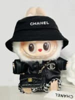 LABUBU Clothes LV and Chanel Black Houndstooth Outift (6)