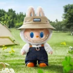 40cm Labubu Fall In Wild vinyl plush displayed on shelf with other collectibles (2)