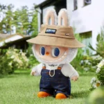 40cm Labubu Fall In Wild vinyl plush displayed on shelf with other collectibles (3)