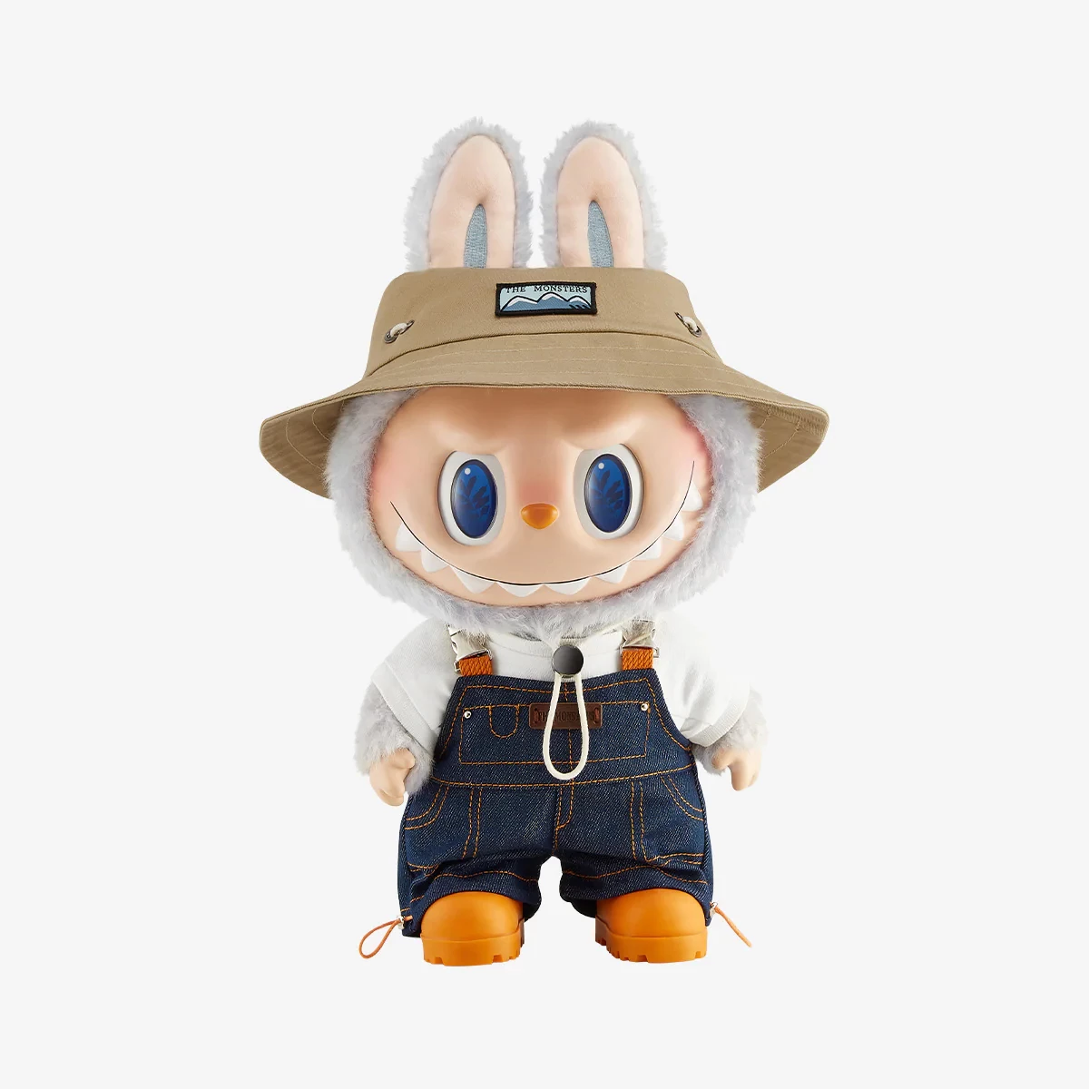 40cm Labubu Fall In Wild vinyl plush displayed on shelf with other collectibles (4)